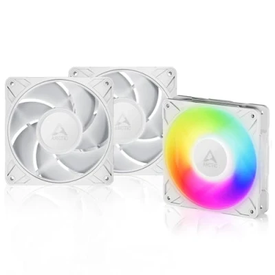 Image of ARCTIC P12 Pro A RGB 3 Pack Powerful Premium Fan, 120 mm PWM Fan with Y Cable Splitter, 600 3000 rpm, 0 rpm