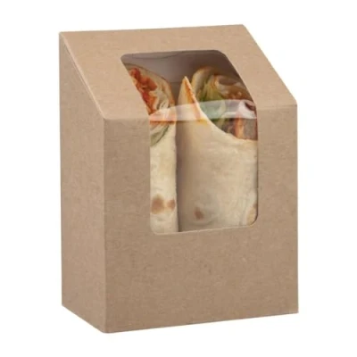 Image of Colpac Tuck Top Wrap Pack Kraft with PLA Window (Pack 500)