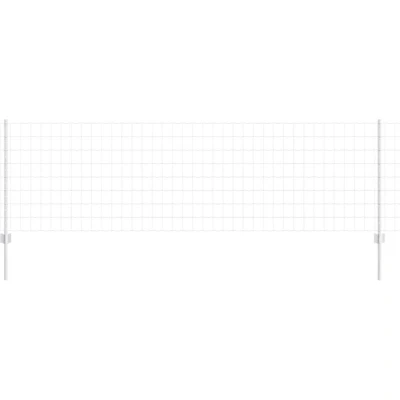 Image of vidaXL Euro Fence with 11 U Posts Silver 0,8x25 m Steel
