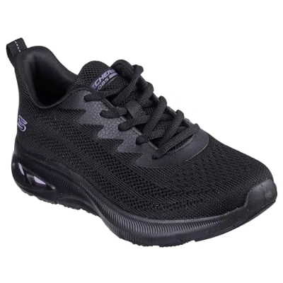 Image of Skechers Women&#039;s BOBS Unity Sleek Waves, Black Engineered Knit/Trim, 2 UK