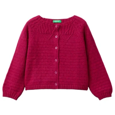Image of United Colors of Benetton Maglia COREANA M/L 1076G500J Cardigan Sweater, Viola