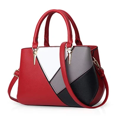 Image of NICOLE &amp; DORIS Handbags for Ladies Womens Handbag Splicing Color Crossbody Bags The Latest Trends Red