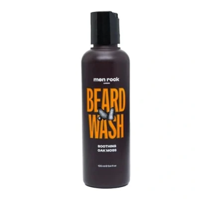 Image of Men Rock Oak Moss Beard Wash 100ml Soothing Formula for Softening &amp; Moisturizing Beard, Reduces Itch Dandruff, Hydrates Skin