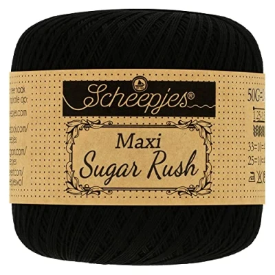 Image of Scheepjes Maxi Sugar Rush 110 Black Yarn 1x50g