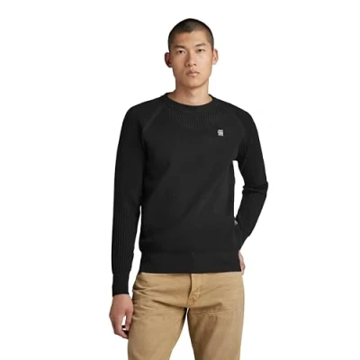 Image of G STAR RAW Men&#039;s Engineered Knitted Sweater, black (dk D24456 D465 6484), M