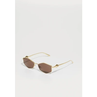 Image of Jimmy Choo Woman JC4017 302373 Sunglasses Metal Gold Brown Round Normal