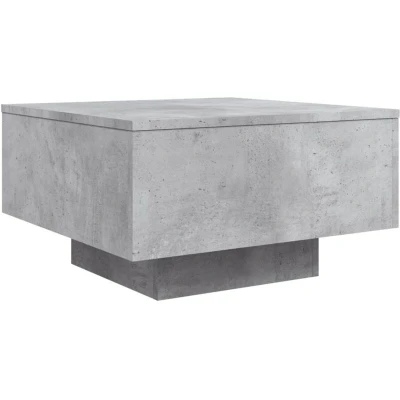Image of vidaXL Coffee Table with LED Lights Concrete Grey 55x55x31 cm