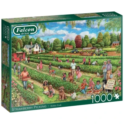 Image of Jumbo, Falcon de luxe Strawberry Picking, Jigsaw Puzzles for Adults, 1000 Piece