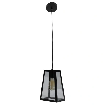 Image of Alex Lanterns Pendant Ceiling Light Black 1xE27