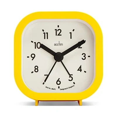 Image of Acctim Robyn Mini Bedside Alarm Clock Daisy