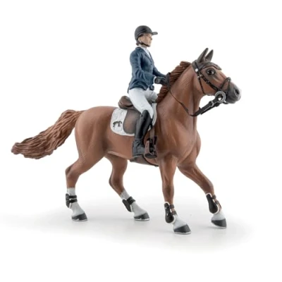 Image of PAPO Hand Painted Figurine Penelope and Flora Equestrian World Collectible for Children Boys Girls Ages 3 Up