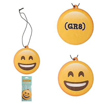 Image of Emoti Emoties Smile Vanilla Scented Air Freshener Car Office Home Gym Locker