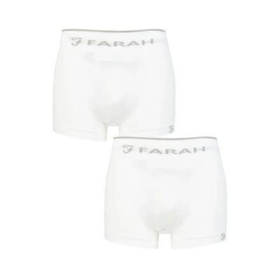 Image of Mens 2 Pack Farah Seamless Trunks White S