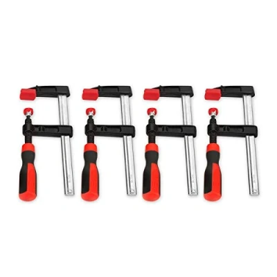 Image of 4PCS Clamps for Woodwork, Heavy Duty F Woodworking Bar Clips, Smooth Quick Slide Carpentry Release DIY Woodwork
