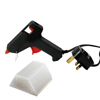 Image of Tooltime® Professional 10W 240v Electric Hot Melt Mini Glue Gun Plus 52 Sticks