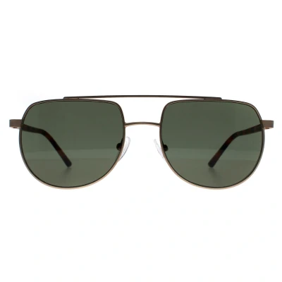 Image of Calvin Klein Aviator Mens Matte Light Gold Green CK20301S Metal One Size