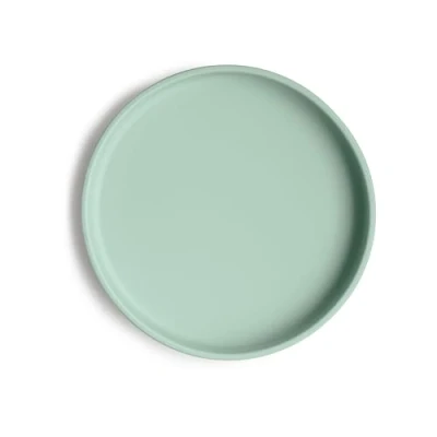 Image of Mushie Classic Silicone Suction Plate Non Slip Baby Divided for Babies &amp; Toddlers Material: Food Grade Dishwasher Microwave Safe (Cambridge Blue)