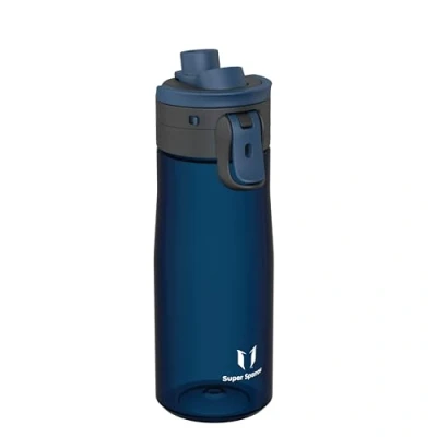 Image of Super Sparrow Water Bottle 0.75L One Tap Fast Flow Wide Mouth TapSwig Lid Non Toxic BPA Free Lightweight &amp; Sustainable Tritan Plastic For Drinks, Sports, Travel