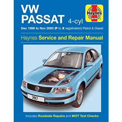 Image of VW Passat 4 cyl Petrol &amp; Diesel (Dec 96 Nov 00) Haynes Repair Manual