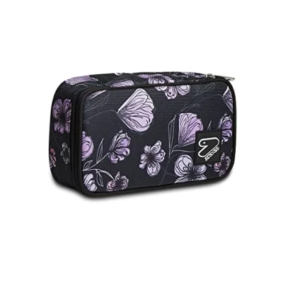 Image of Seven Pencil case HIBIS lilac Pen Bag, Box for Stationery, Pouch, Perfect School Supplies, Teen, Girls&amp;Boys, Italian Design,