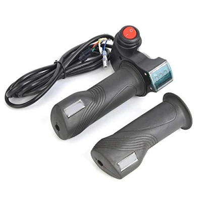 Image of Keenso 1 Pair E bike Thumb Throttle, Scooter Twist Speed Throttle LCD Display Digital Battery Voltage Power Switch for Electric Vehicle conversion accessories Riding