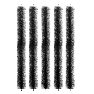 Image of 5 Pack Gutter Brush Guard System 600x100mm Secure in Gutter, Leaf Stops, Drain Pipe Downpipe Leaves Cleaner Cleaning Guards Black