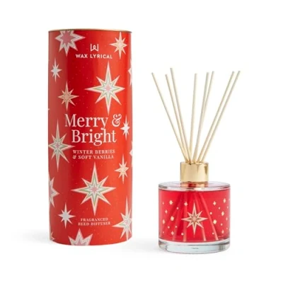 Image of Wax Lyrical Merry &amp; Bright Reed Diffuser 200ml, Red