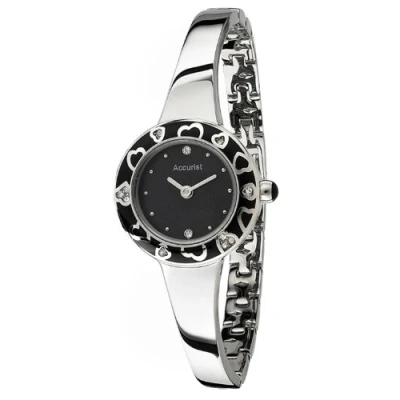 Image of Accurist Women&#039;s Quartz Watch with Mother of Pearl Dial Analogue Display and Silver Stainless Steel Bangle LB1844B