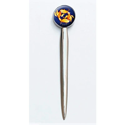 Image of Pisces Design On A Lovely Polished Letter Opener Ideal Birthday Gift Comes Boxed N44