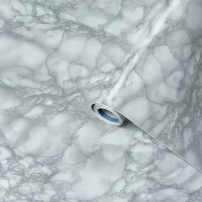 Image of Venilia 53357 Adhesive Film Marble, PVC, Grey, 45 x 0.1 cm