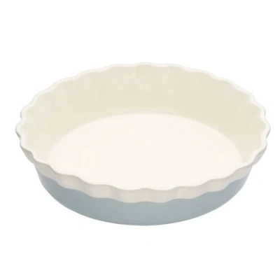 Image of KitchenCraft Classic Collection Round Ceramic Pie Dish, White, 26cm