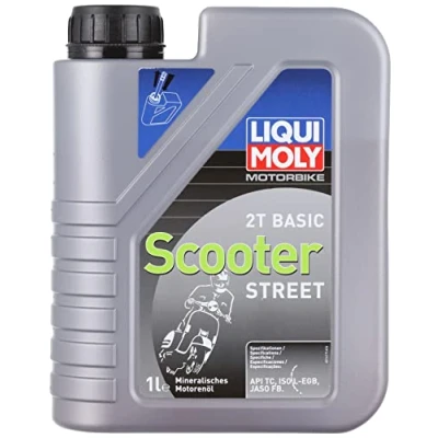 Image of P000267 Engine Oil LIQUI MOLY Motorbike 2T Basic Scooter Street 1619 1l Mineral