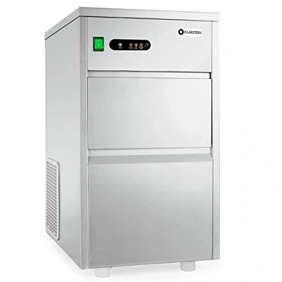 Image of Klarstein ICE3 Powericer XL Industrial Ice Machine 145 W, 20 Kg/Day, 3,5 Kg Storage Compartment, Effective Cooling System, Tasteless Lining, Pumping Stainless Steel, Silver
