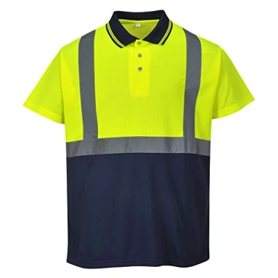 Image of Portwest Two Tone Polo, Size: 4XL, Colour: Yellow/Navy, S479YNR4XL
