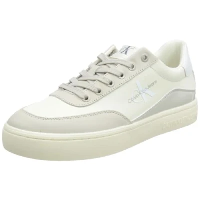 Image of Calvin Klein Jeans Classic Cupsole LACE Trainers, Women&#039;s, Size: 3.5, Creamy white/eggshell Leather