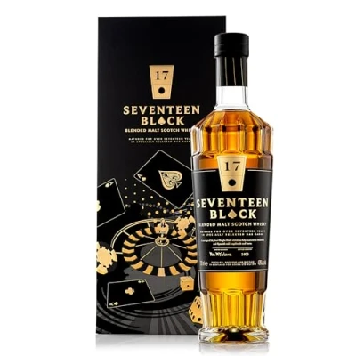 Image of Seventeen Black, 17 Year Old Scotch Blended Malt Whisky with Gift Box, Speyside &amp; Orkney Casks, 43% ABV, 70cl / 700ml