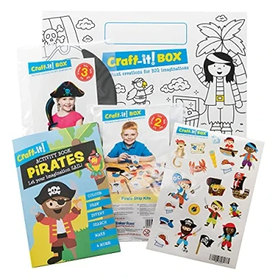 Image of Baker Ross CBS019 Pirate Craft it! Box Creative Arts and Crafts Activities for Kids