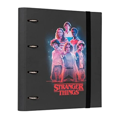 Image of Grupo Erik Stranger Things 4 Ring Binder Premium A4 Folders 10.6 x 12.6 inches 27 32 cm Ringbinder Gifts