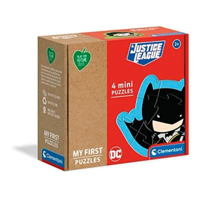 Image of Clementoni 20830 My first jigsaw puzzle Play for Future DC Comics Justice League, 4 (3,6,9 and 12 pieces) puzzles kids age 2 100% Recycled Materials Made in Italy