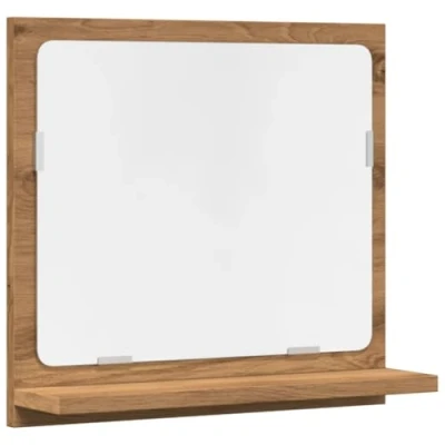 Image of vidaXL bathroom mirror cabinet storage cupboard engineered wood artisan oak modern style 40x11x37 cm wall mounted