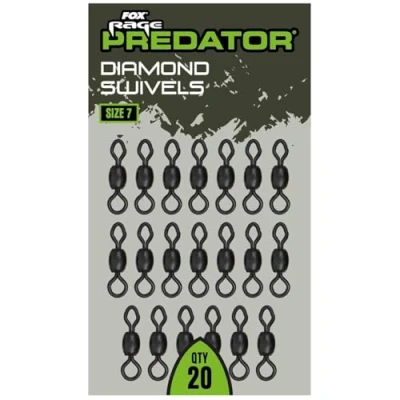 Image of Fox Rage Predator Diamond Swivels Size 7 FAC108