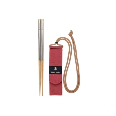Image of Snow Peak Wabuki Chopsticks, SCT 111, Bamboo, Collapsible and Compact for Camping, Backpacking, Daily Use, Made in Japan, Lifetime Product Guarantee, L