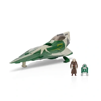 Image of STAR WARS Micro Galaxy Squadron Jedi Starfighter Mystery Bundle 5 Inch Vehicle and 2.5 with Figure Accessories