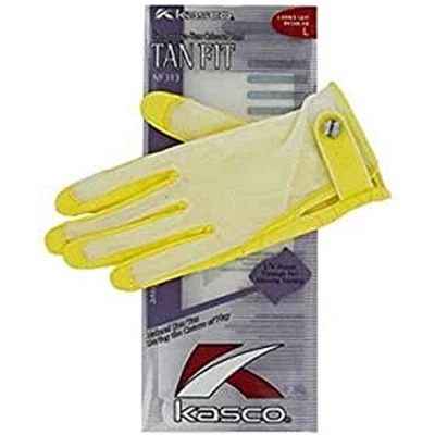 Image of Kasco Women Tan Fit Right Hand Golf Glove Yellow, Large