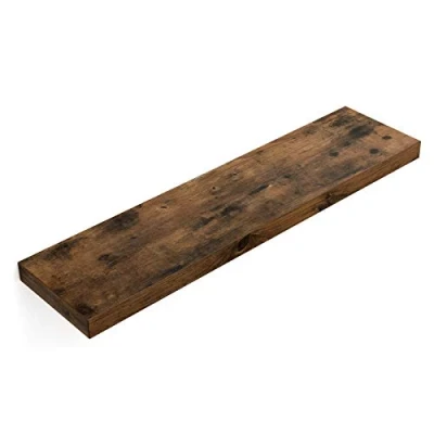 Image of VASAGLE Wall Shelf, Floating Hanging for Books, Photos, Decoration, 80 x 20 3.8 cm, MDF Living Room, Kitchen, Entrance, Bedroom, Bathroom, Rustic Brown LWS28BX
