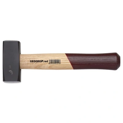 Image of GEDORE red Sledgehammer with wooden handle, 1000 g head weight, Hammer ash wood Tool, Forged, Ring wedge, R92200040
