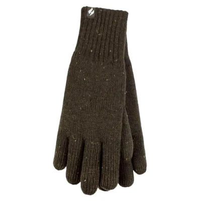 Image of Mens 1 Pair SOCKSHOP Heat Holders Ashton Gloves Khaki L/XL