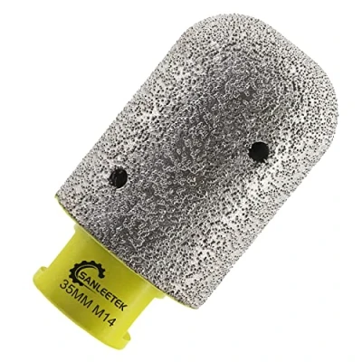 Image of Diamond Finger Milling Bits 35mm SANLEETEK Tile for Existing Holes Enlarging Shaping Trimming in Porcelain Ceramic Marble Granite Artificial Stone M14 Thread