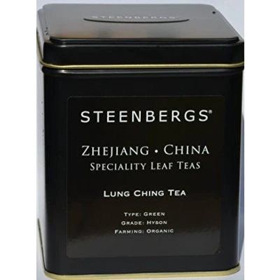 Image of Steenbergs Organic Long Jing Chinese Green Tea 125g Loose Caddy