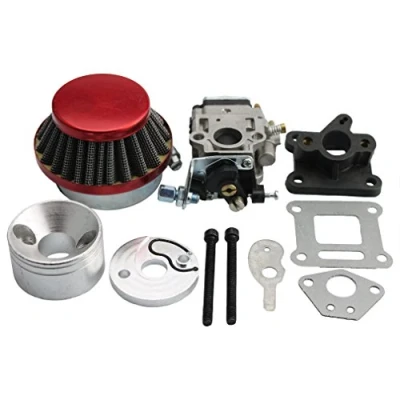 Image of GOOFIT 15mm Carburetor Rebuild Kit with Air Filter Replacement For 2 Stroke 47cc 49cc Mini ATV Quad Pocket Bike